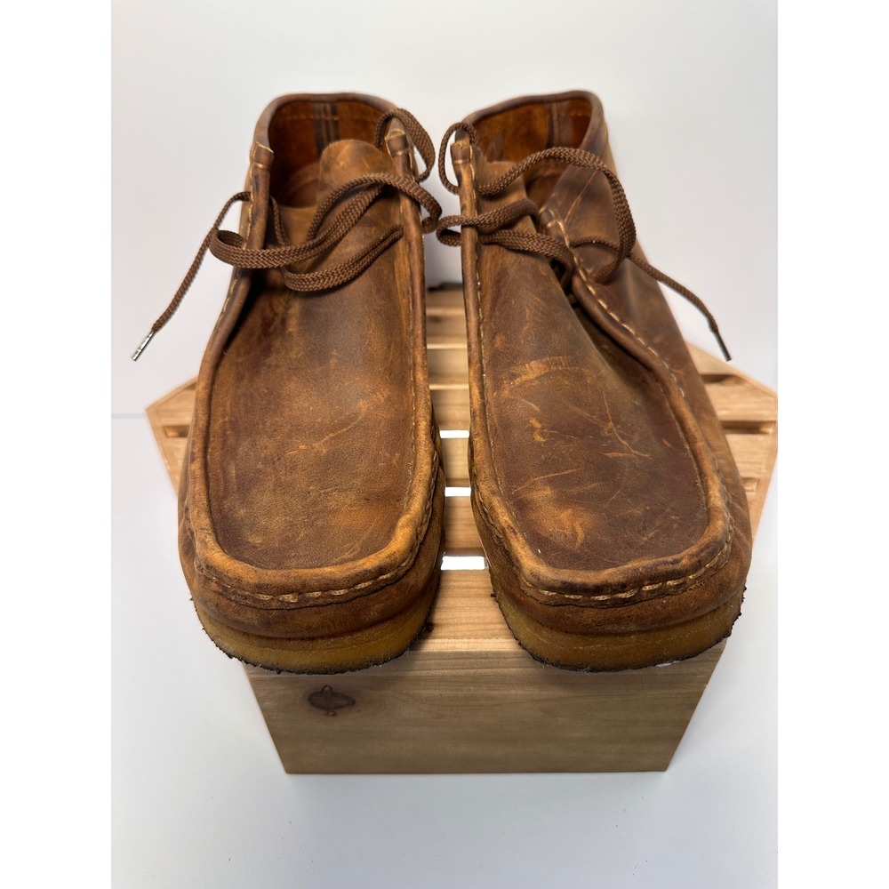 Clarks Originals Wallabee Boot Mens 12M Beeswax Leather Crepe Sole 35425